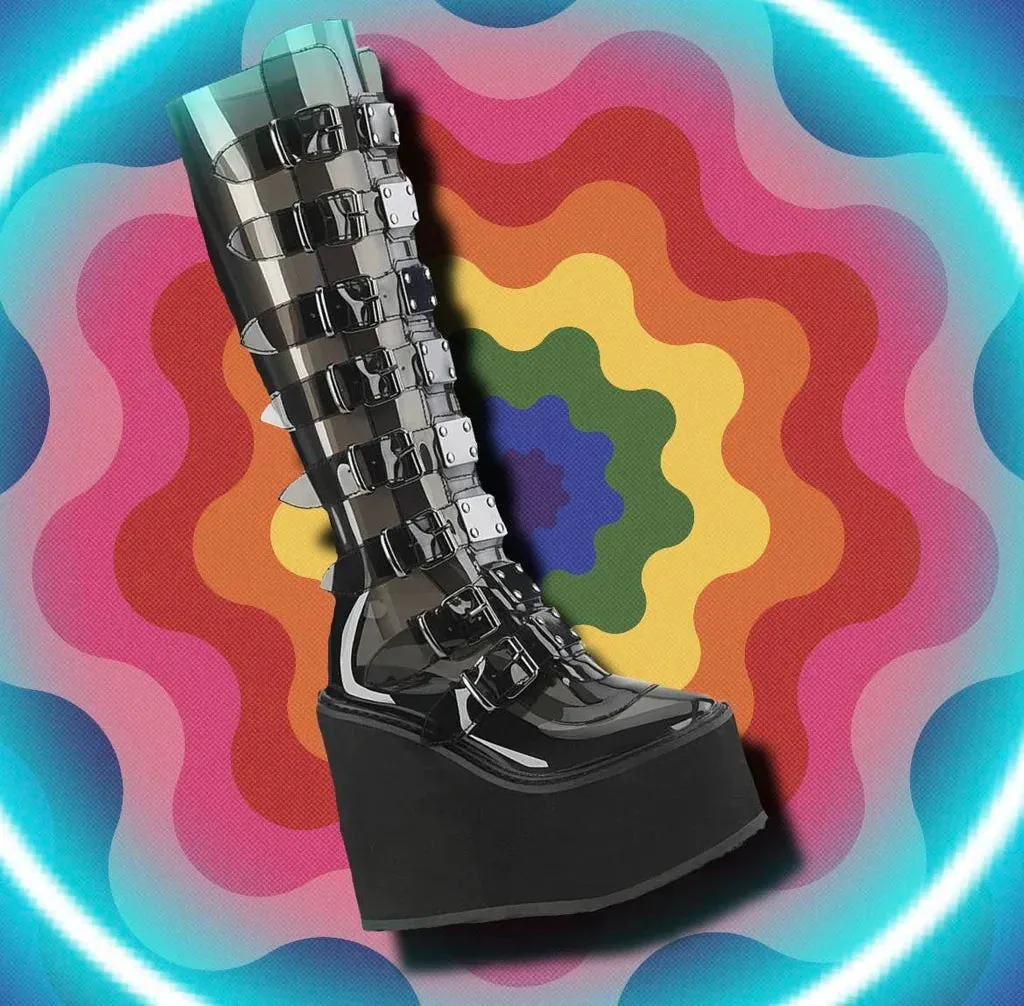 DemoniaCult SWING 815C Black Transparent Boots