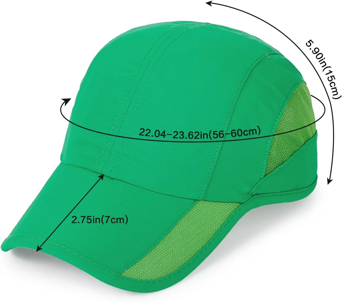 HH HOFNEN Quick Dry Baseball Cap Unstructured Running Cap Water-Resistant UPF 50  Mesh Golf Sun Hats for Men Women