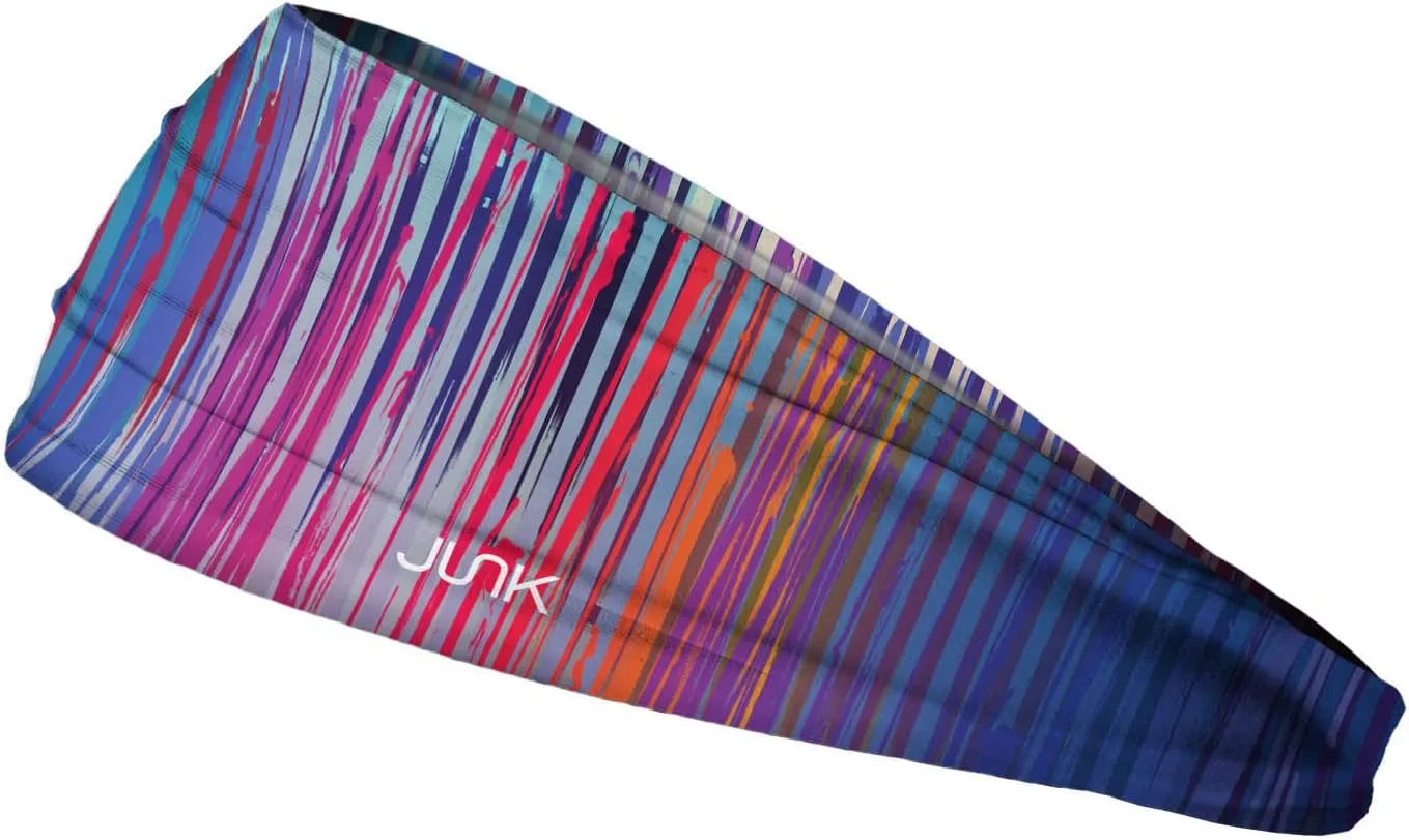 JUNK Brands Black Rock Rave Big Bang Lite Headband, Blue/Pink, One Size,BLACKROCKRAVE-BBL