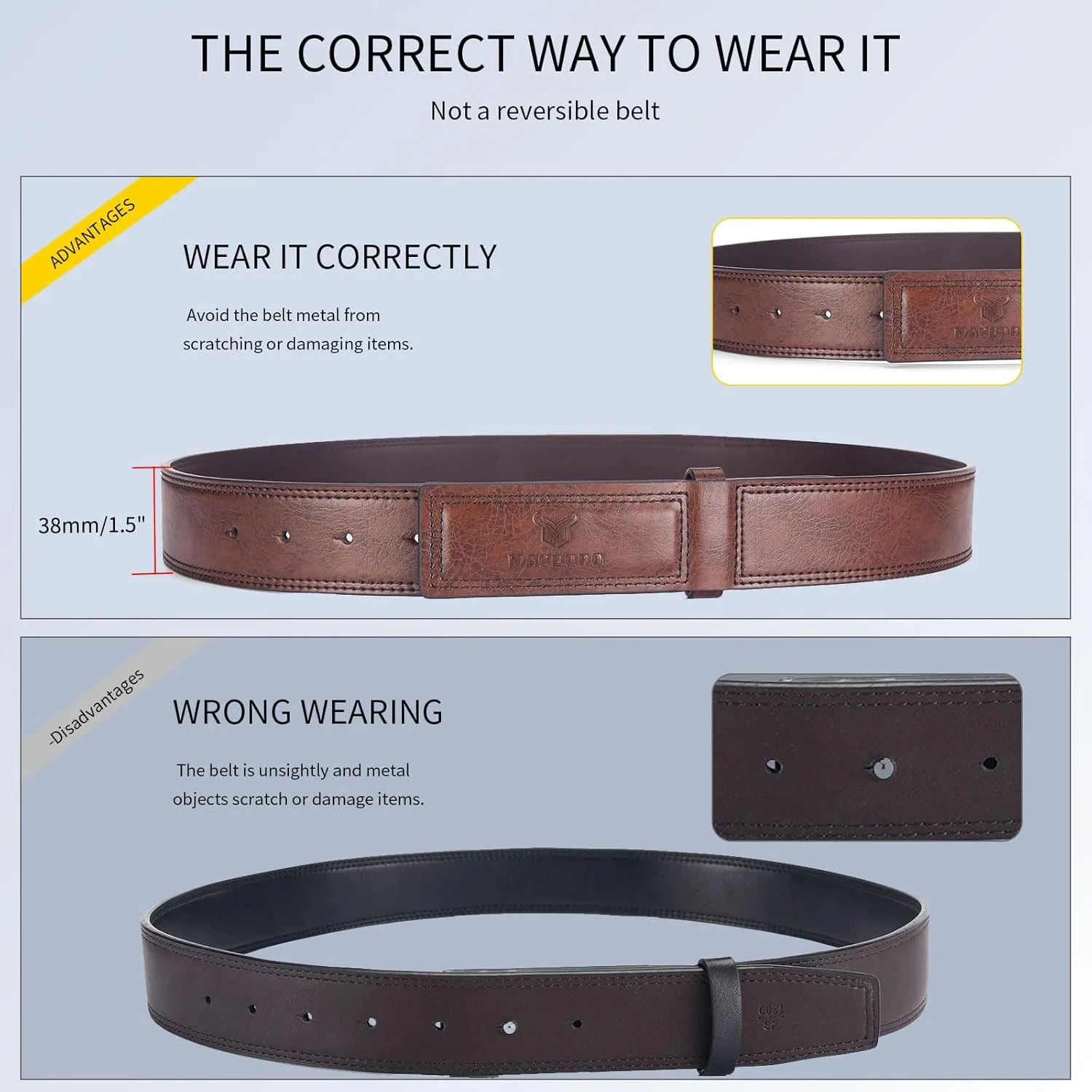 Mechanic Belts for Men No Scratch Buckleless Belt-Belts That Don T Dig into Belly