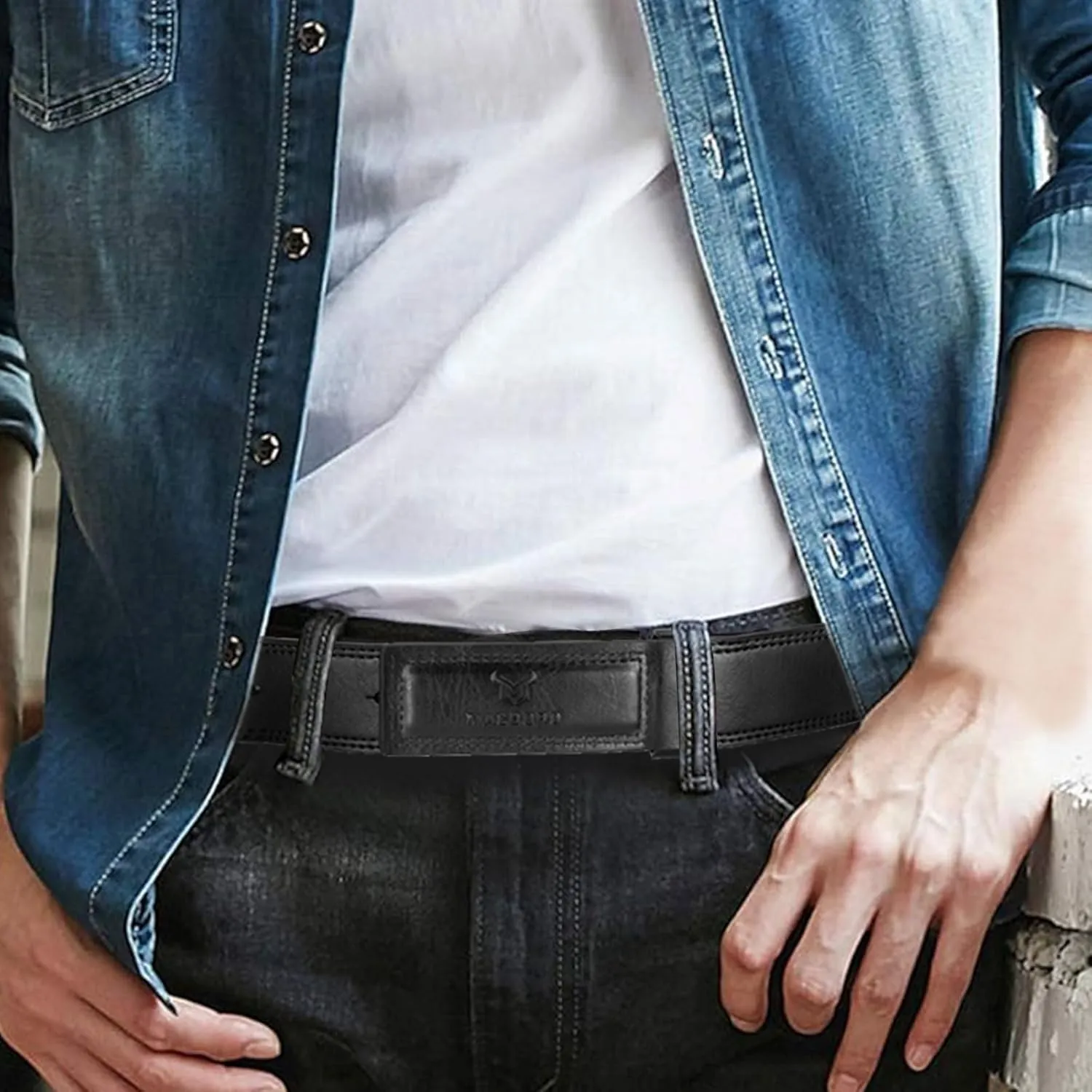 Mechanic Belts for Men No Scratch Buckleless Belt-Belts That Don T Dig into Belly