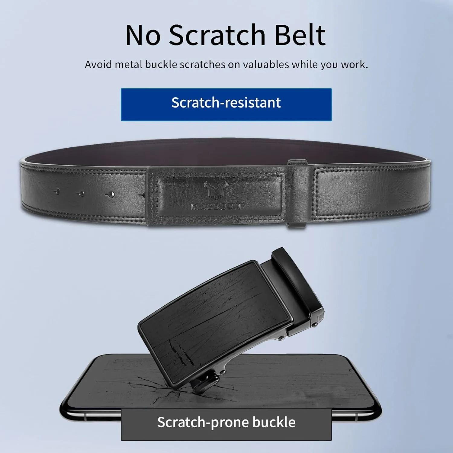Mechanic Belts for Men No Scratch Buckleless Belt-Belts That Don T Dig into Belly