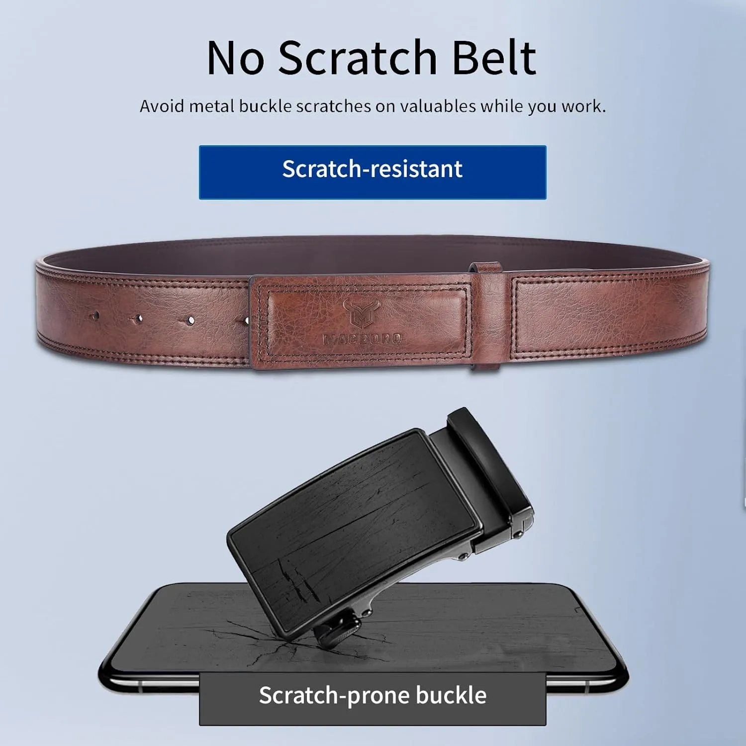 Mechanic Belts for Men No Scratch Buckleless Belt-Belts That Don T Dig into Belly