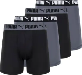 PUMA Men's 4 Pack Active Stretch Boxer Briefs