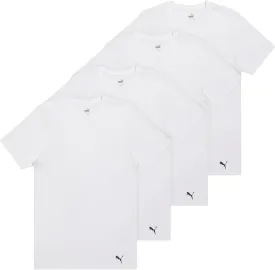 PUMA Men's 4 Pack Cotton Crewneck Short Sleeve T-Shirt