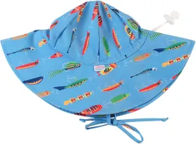 RuffleButts? Baby/Toddler Girls Baby/Toddler Sun Hat with UPF 50  Sun Protection and Floppy Wide Brim