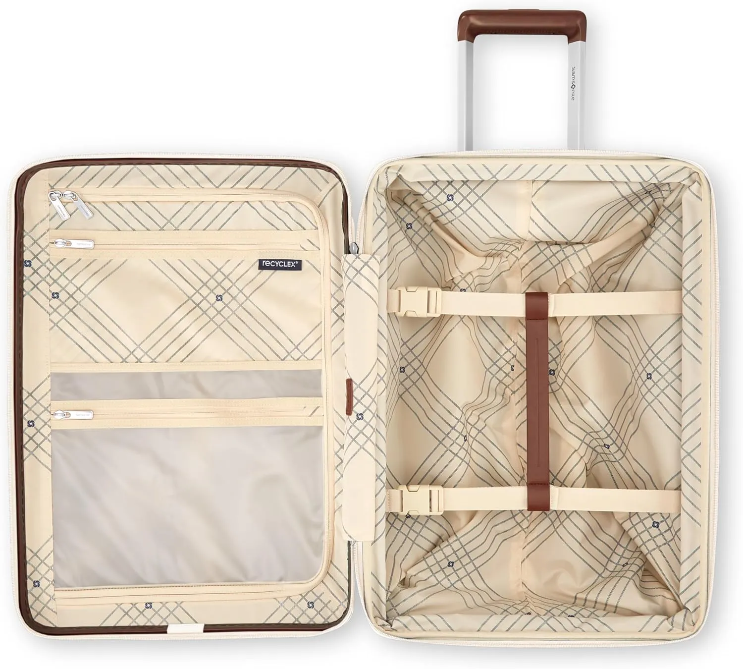 Virtuosa Hardside 21 Inch Carry On Luggage - Airline Approved with 360?? Spinner Wheels, RightHeight? Adjustable Handle - Zippered WetPak? - TSA Lock - Expandable Light Polycarbonate Shell - Off White