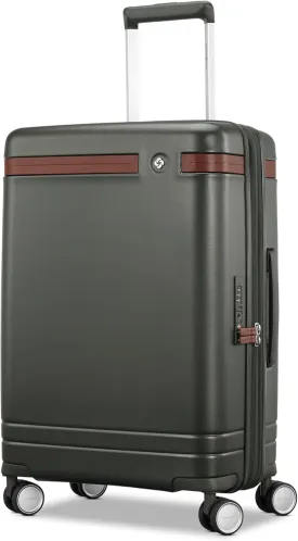 Virtuosa Hardside 21 Inch Carry On Luggage - Airline Approved with 360?? Spinner Wheels, RightHeight? Adjustable Handle - Zippered WetPak? - TSA Lock - Expandable Light Polycarbonate Shell - Pine Green